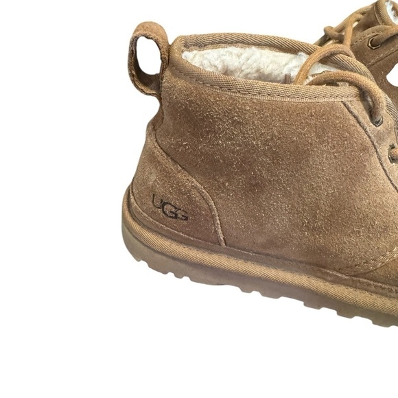 UGG Boots Womens 8 Brown Tan Neumel Chukka Chestnut Suede Ankle Bootie Shearling - Picture 6 of 10